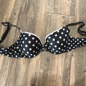 36B Victoria's Secret Black Polka Dot Bra!